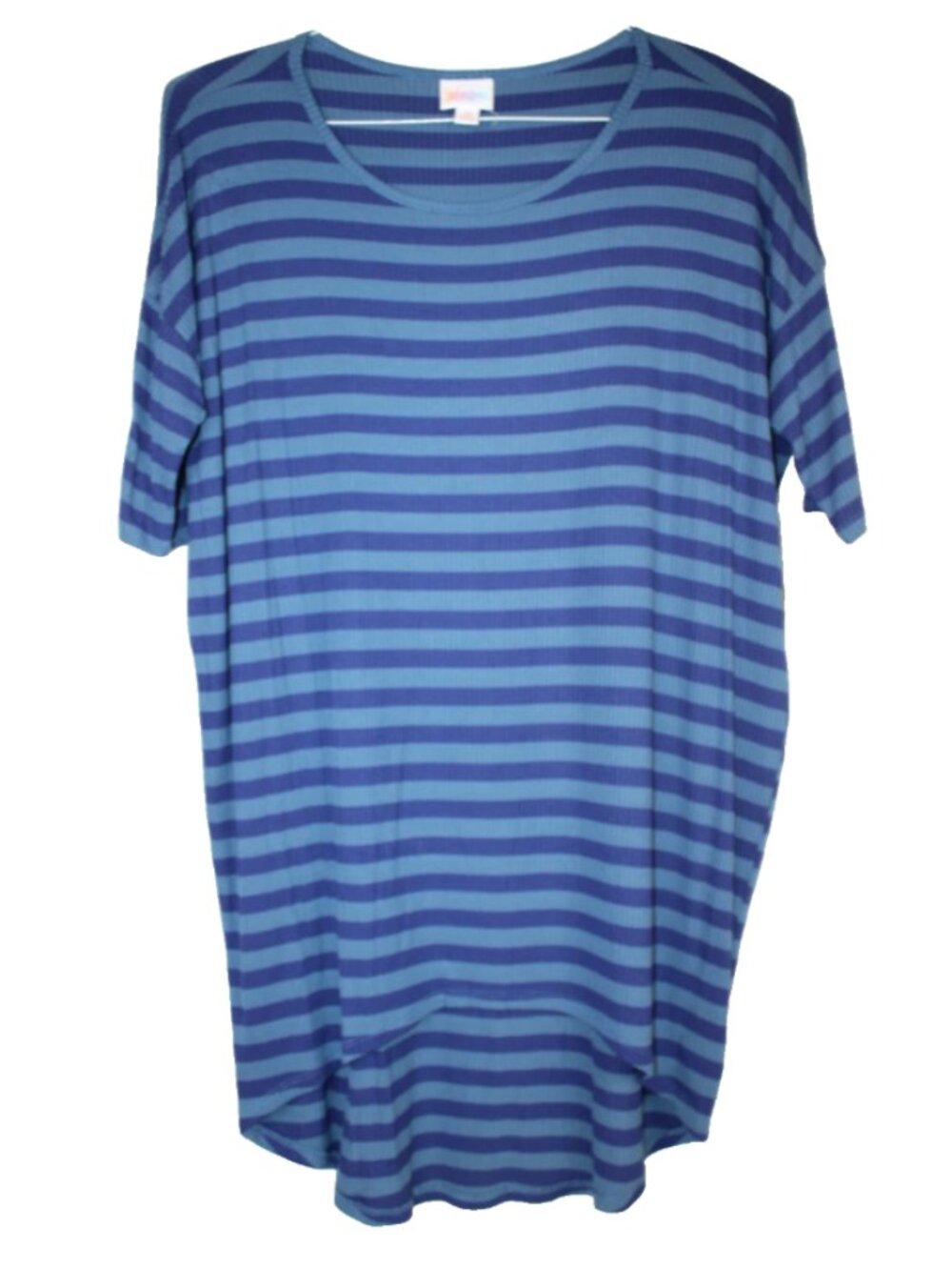 LuLaRoe IRMA T Shirt Women's Top Short Sleeves NWT Size XS XSmall Blue Stripes
